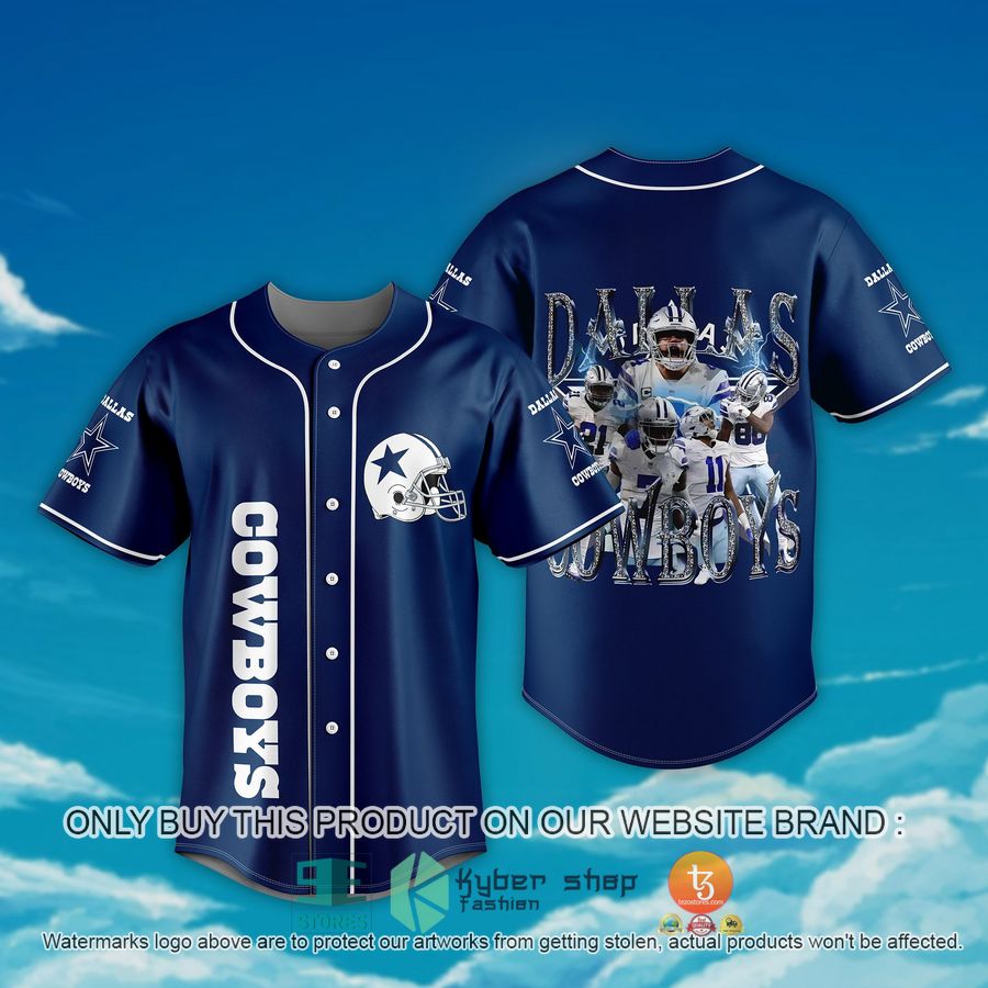 HOT NFL Dallas Cowboys Players Navy Baseball Jersey 6 nfl dallas cowboys players navy baseball jersey 1 95117