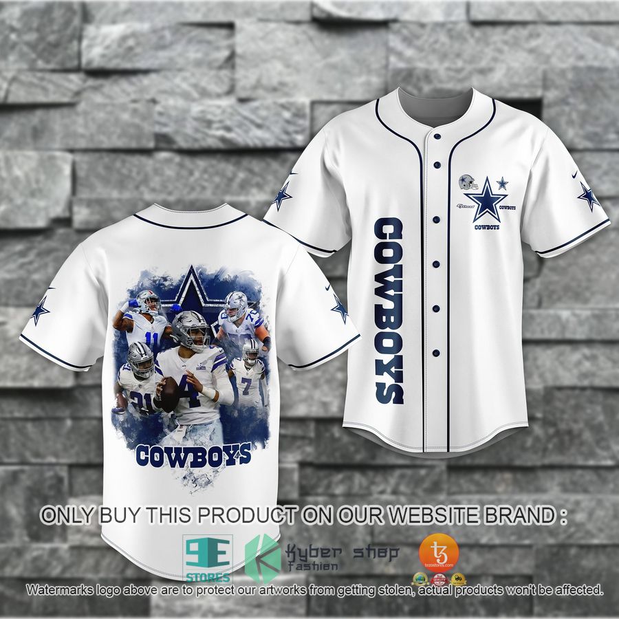 nfl dallas cowboys players white baseball jersey 1 13614