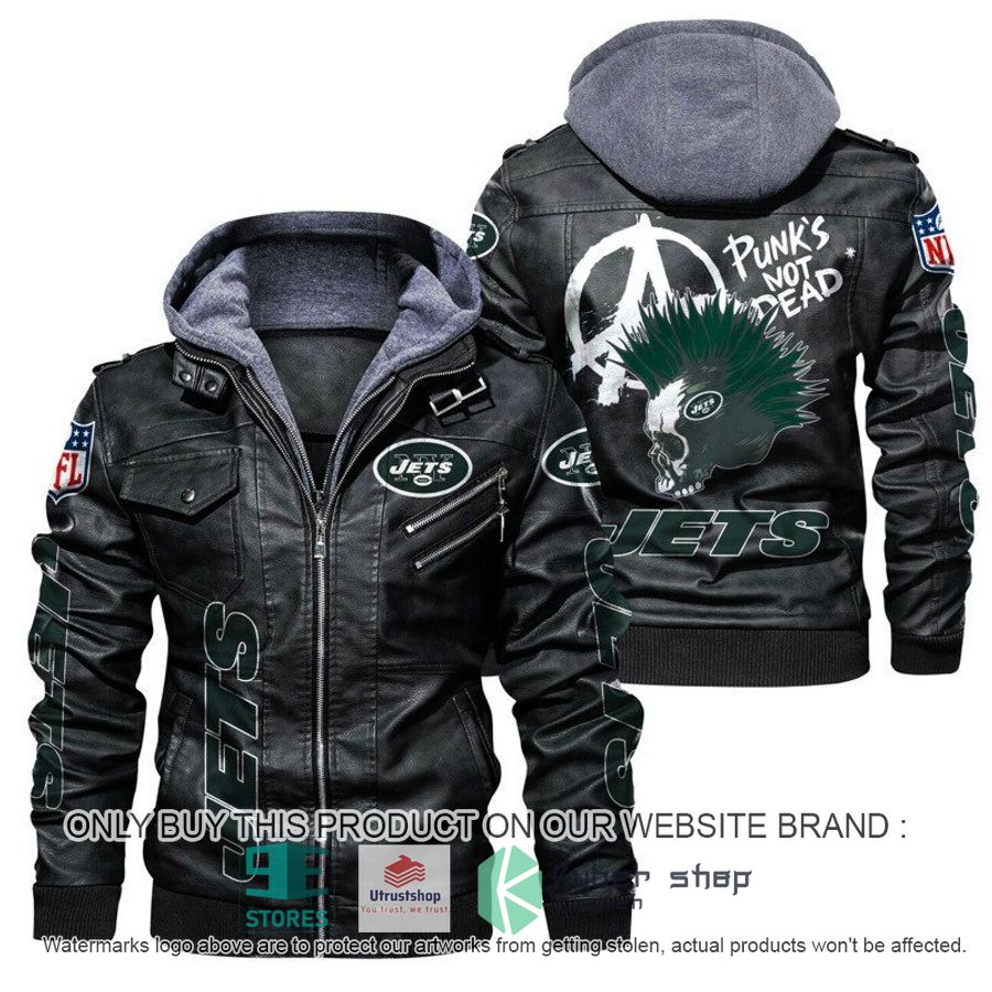 nfl new york jets punks not dead skull leather jacket 1 21538