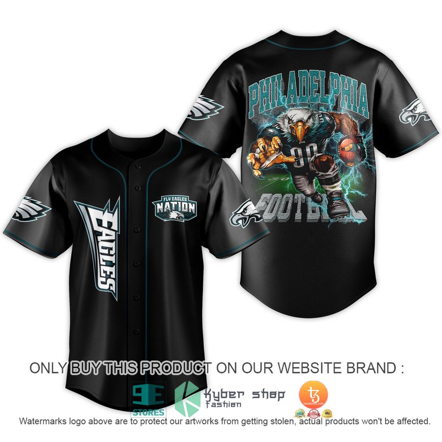 nfl philadelphia eagles mascot baseball jersey 1 38357