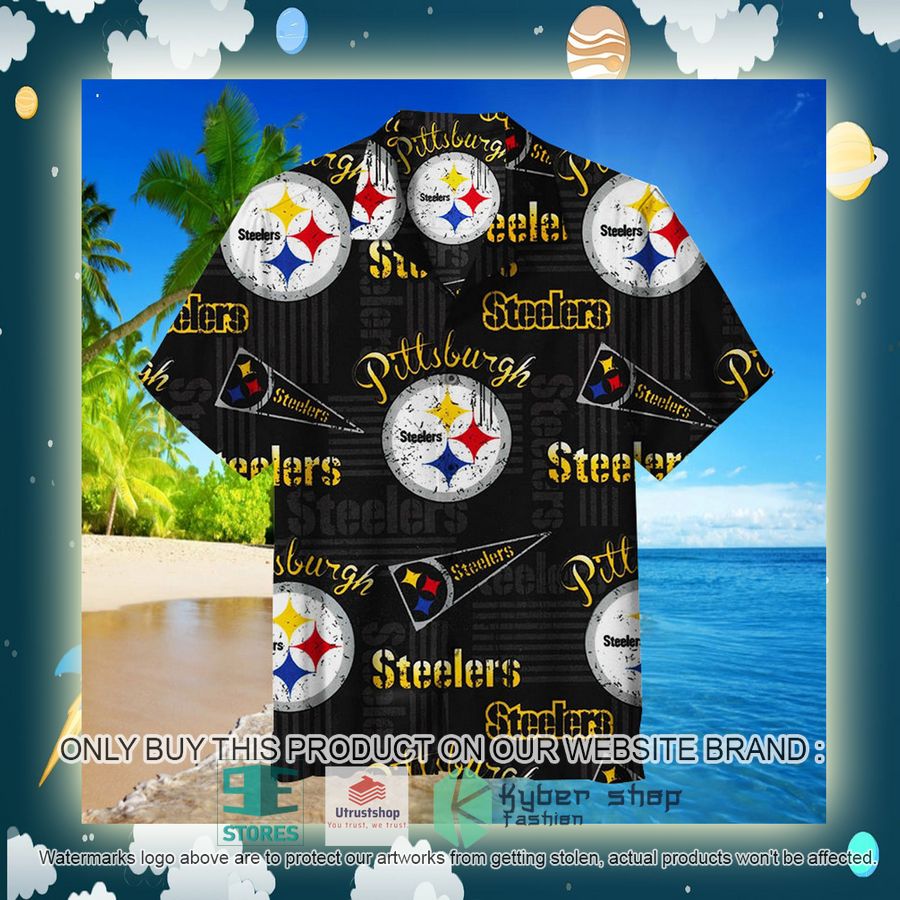 NEW NFL Pittsburgh Steelers logo Hawaii Shirt 2 nfl pittsburgh steelers logo hawaiian shirt 2 60981