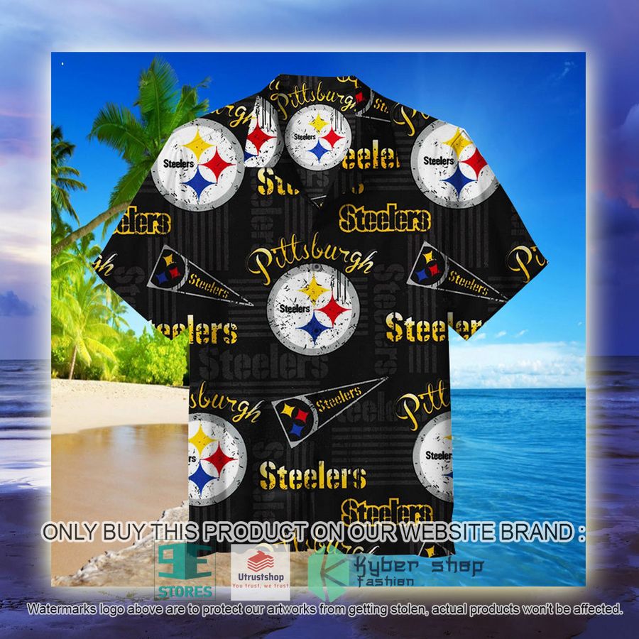 NEW NFL Pittsburgh Steelers logo Hawaii Shirt 3 nfl pittsburgh steelers logo hawaiian shirt 3 34980