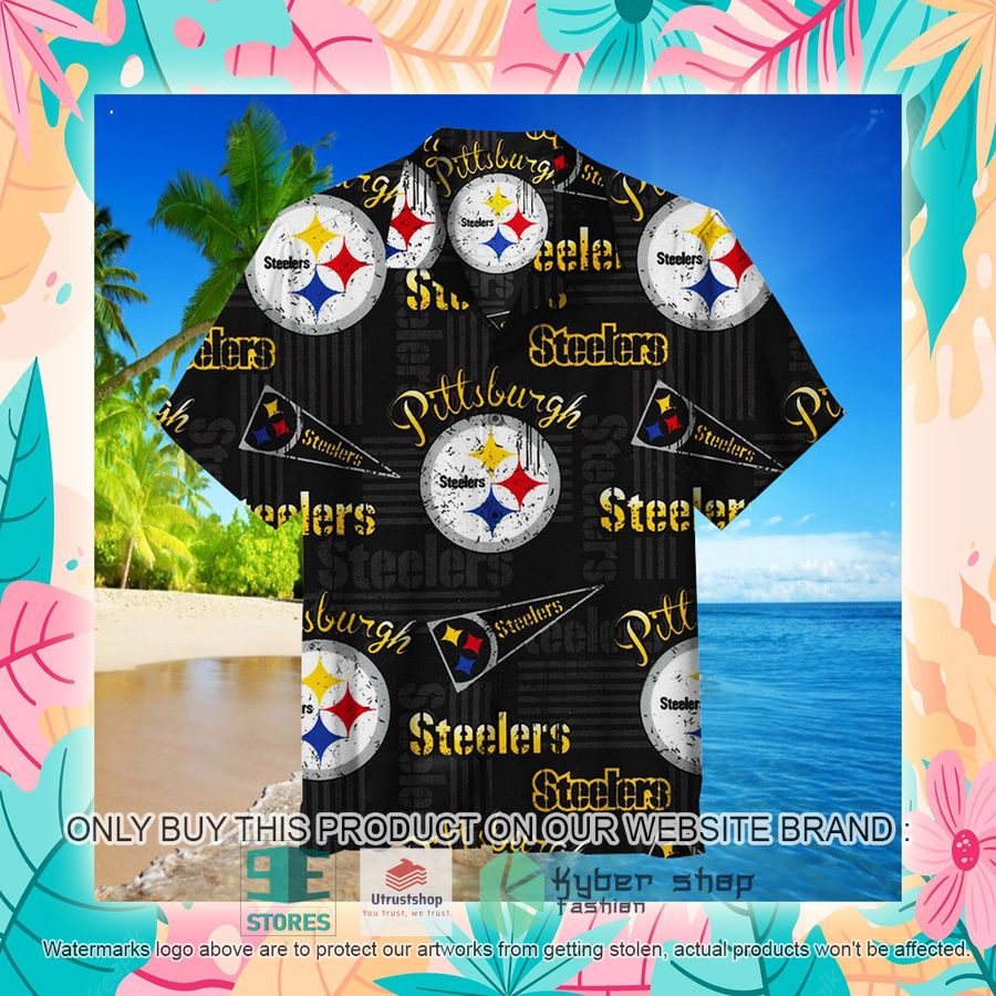 NEW NFL Pittsburgh Steelers logo Hawaii Shirt 4 nfl pittsburgh steelers logo hawaiian shirt 4 58995