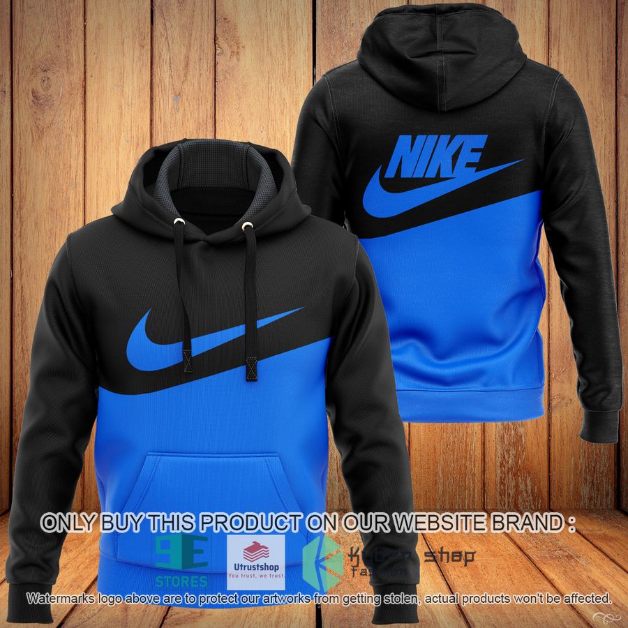 nike black blue 3d hoodie 1 30170