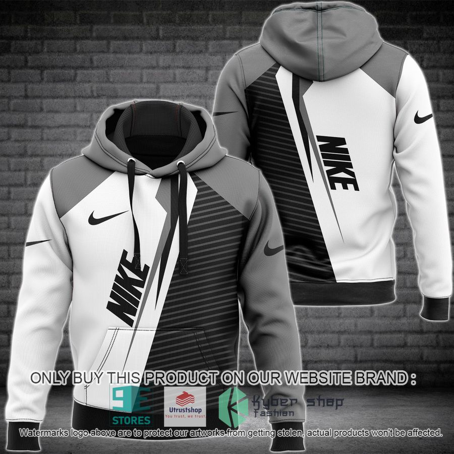 nike brand grey white 3d hoodie 1 94317