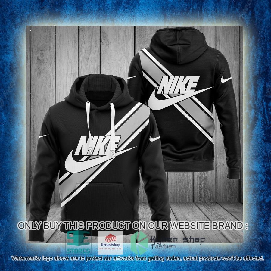 NEW Nike logo black Full Print Hoodie 3 nike logo black 3d hoodie 3 39341
