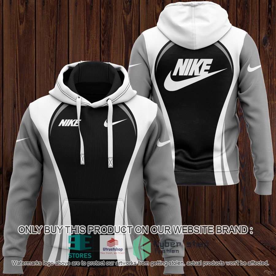 NEW Nike logo grey black Full Print Hoodie 8 nike logo grey black 3d hoodie 1 34322