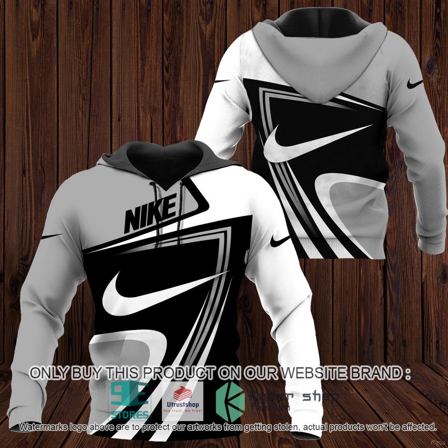 nike logo grey white 3d hoodie 1 75882