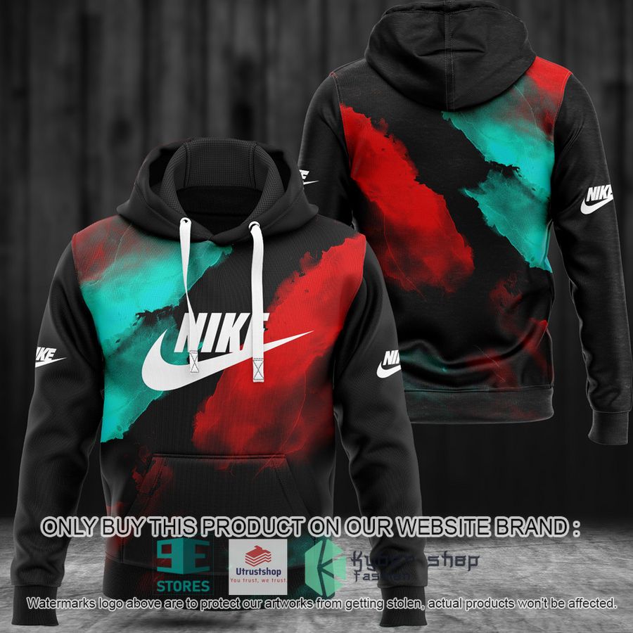 nike logo paint black 3d hoodie 1 57000