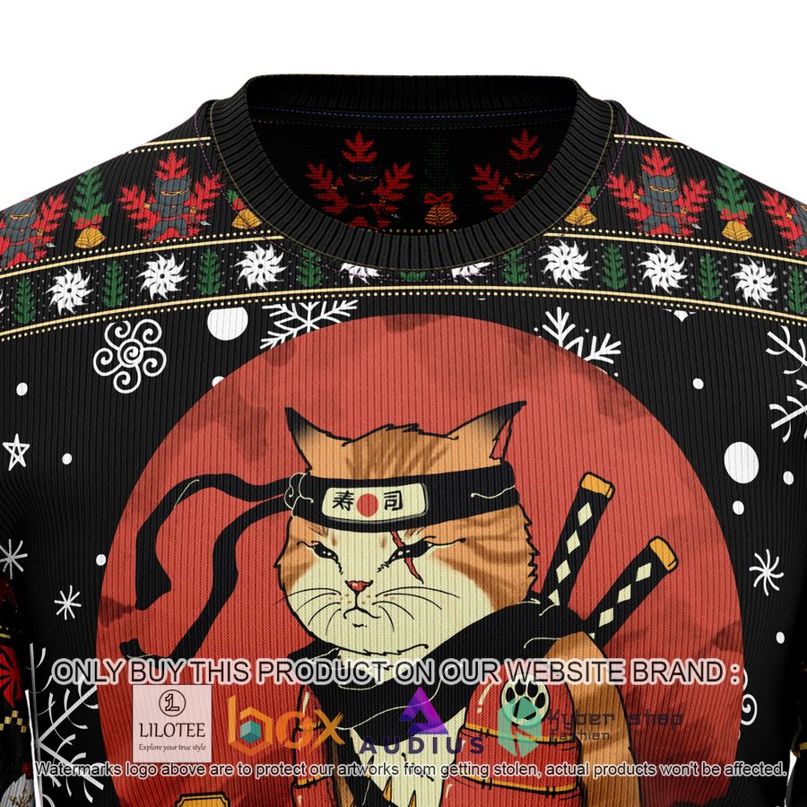 ninja cat ugly christmas sweater 2 51151