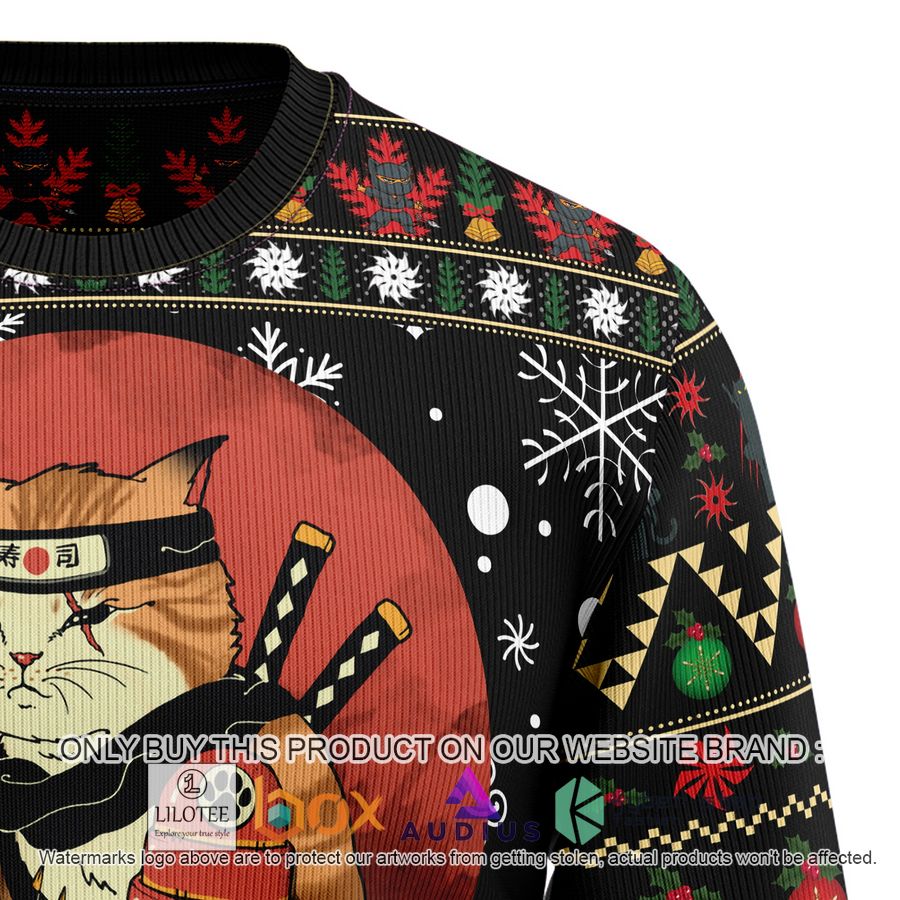 Ninja Cat Ugly Christmas Sweater 3 ninja cat ugly christmas sweater 3 75262
