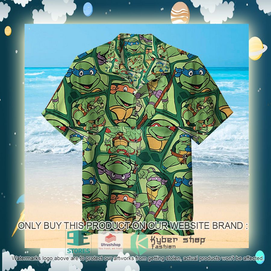 NEW Ninja Turtles green Hawaii Shirt 2 ninja turtles green hawaiian shirt 2 57033