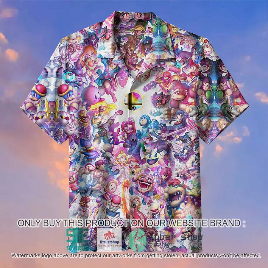NEW Nintendo Game Characters Collection Hawaii Shirt 17 nintendo game characters collection hawaiian shirt 1 80889