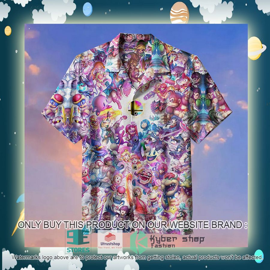 NEW Nintendo Game Characters Collection Hawaii Shirt 2 nintendo game characters collection hawaiian shirt 2 69652