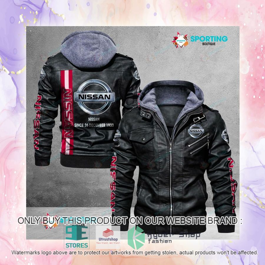 NEW Nissan Since 26 December 1933 Men Leather Jacket 3 nissan since 26 december 1933 leather jacket 3 2407