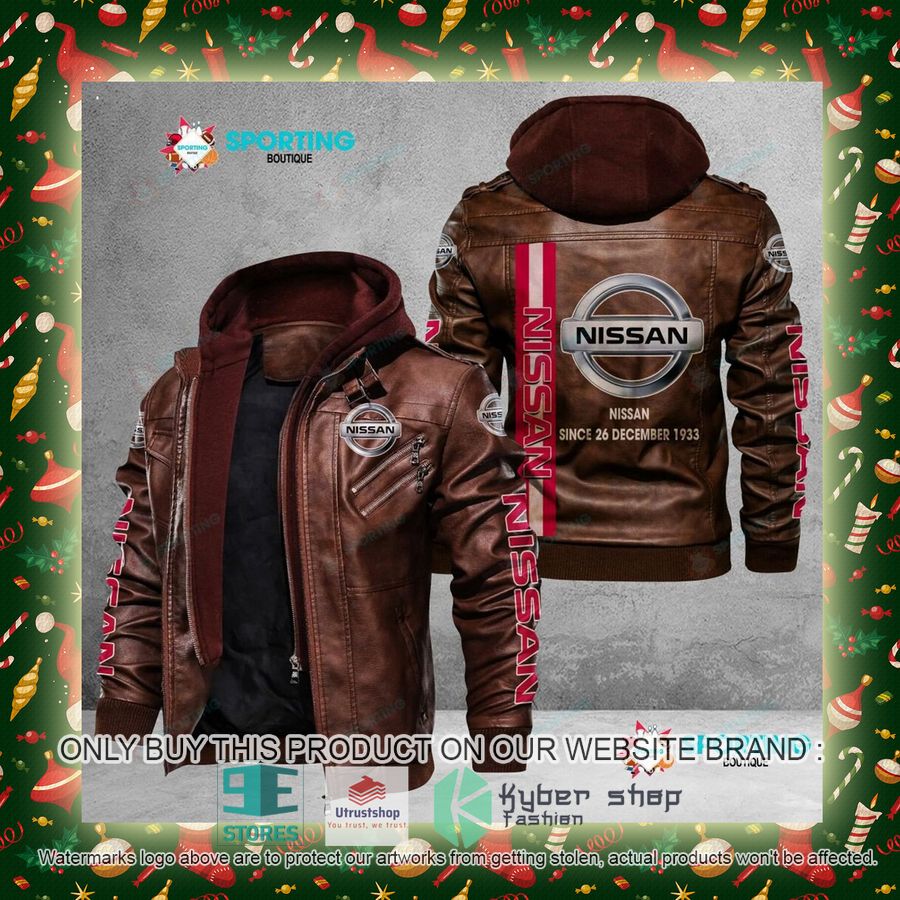 NEW Nissan Since 26 December 1933 Men Leather Jacket 6 nissan since 26 december 1933 leather jacket 6 75963