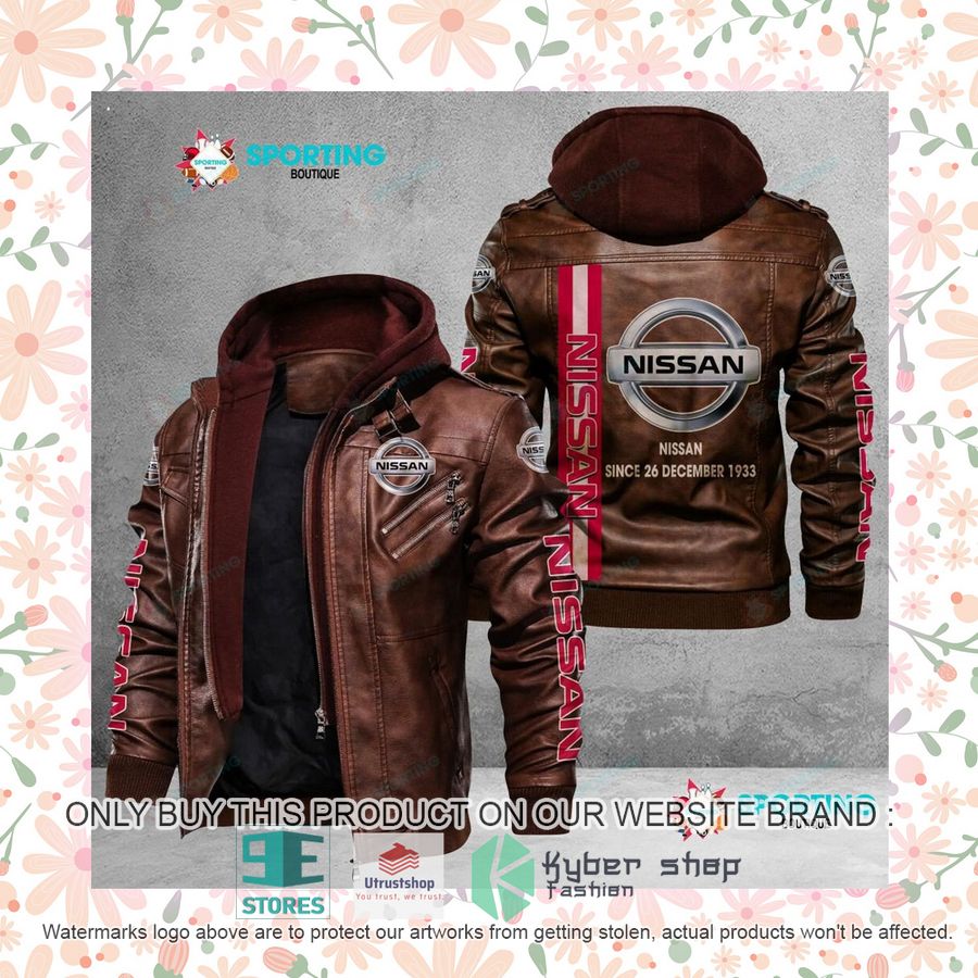 NEW Nissan Since 26 December 1933 Men Leather Jacket 8 nissan since 26 december 1933 leather jacket 8 81229