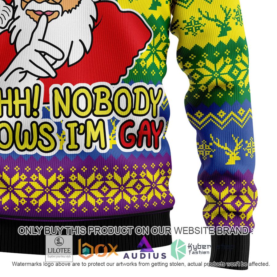Nobody Knows Im Gay Ugly Christmas Sweater 4 nobody knows im gay ugly christmas sweater 4 6196