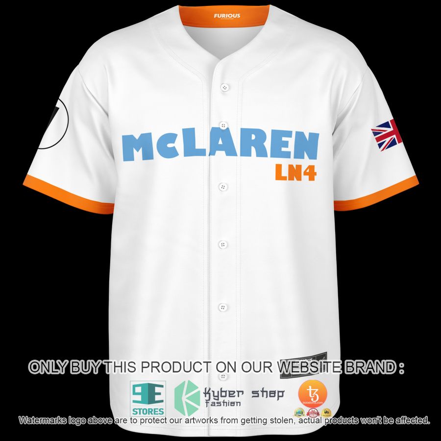 HOT Norris McLaren 4 White Baseball Jersey 2 norris mclaren 4 white baseball jersey 2 9646