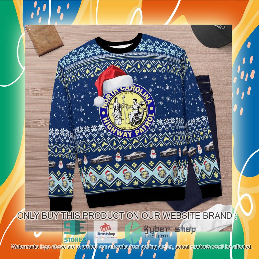 NEW North Carolina State Highway Patrol Christmas Sweater 7 north carolina state highway patrol christmas sweater 7 22171