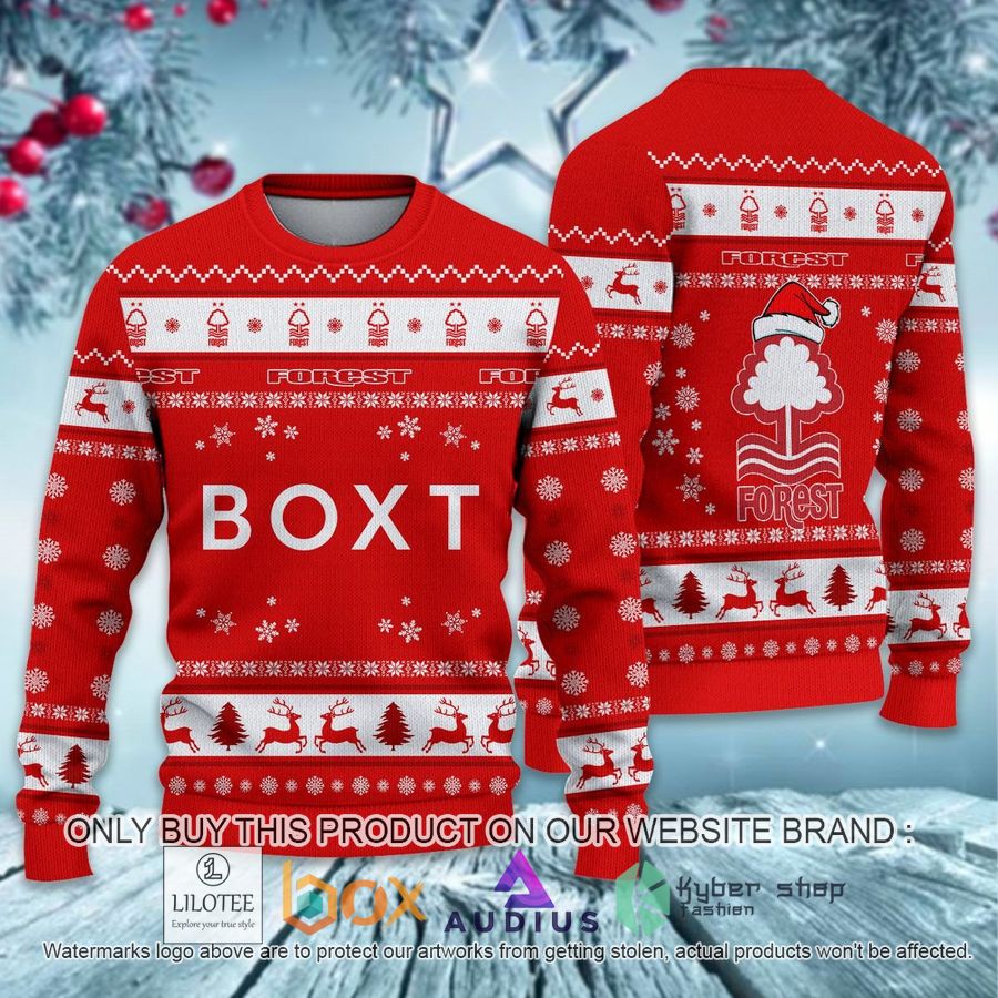 nottingham forest f c ugly christmas sweater 1 27703