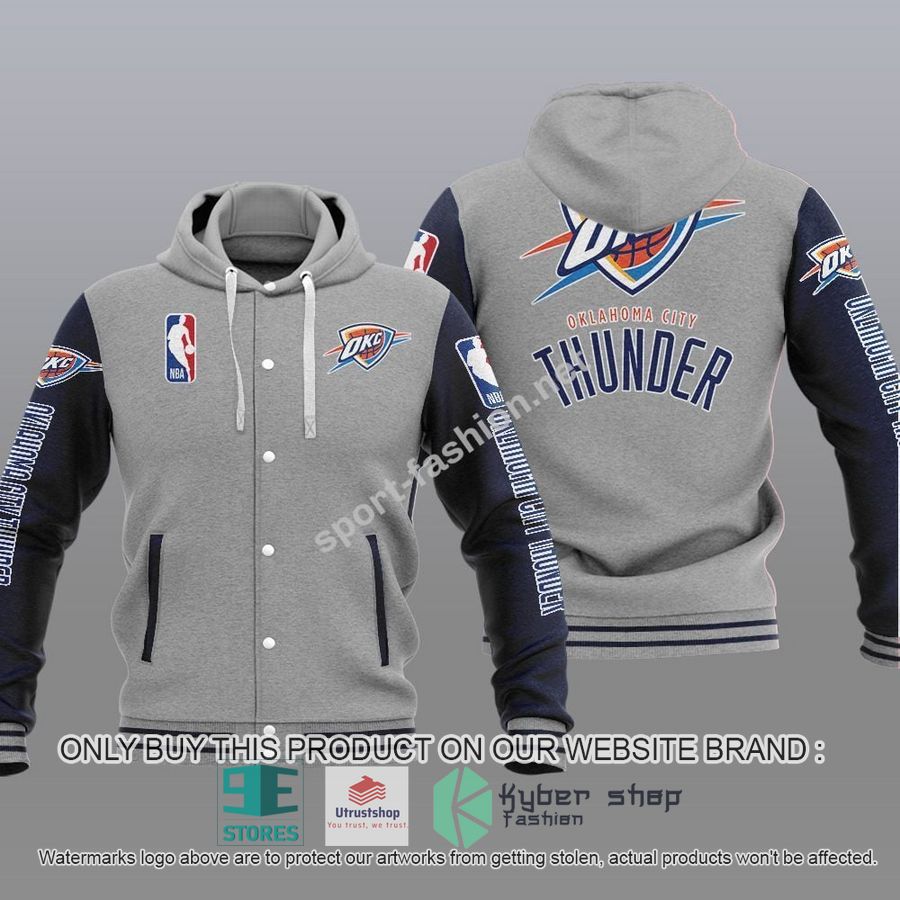 oklahoma city thunder nba baseball hoodie jacket 2 86935
