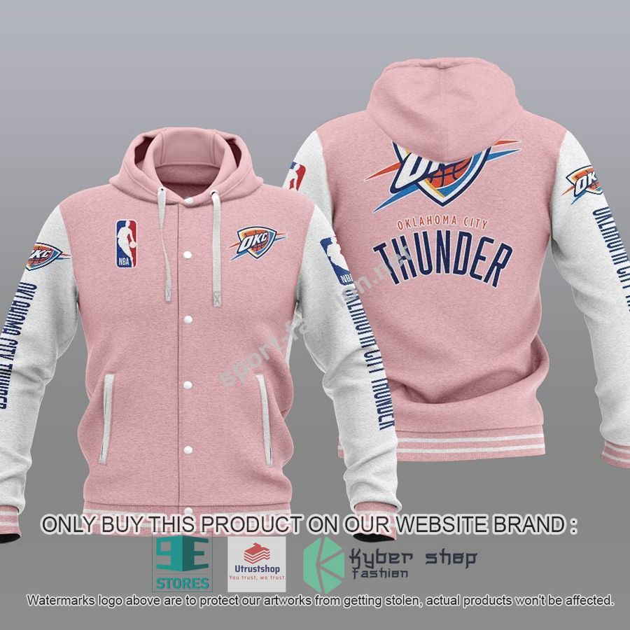 NEW Oklahoma City Thunder Varsity Hoodie Jacket 4 oklahoma city thunder nba baseball hoodie jacket 4 32847