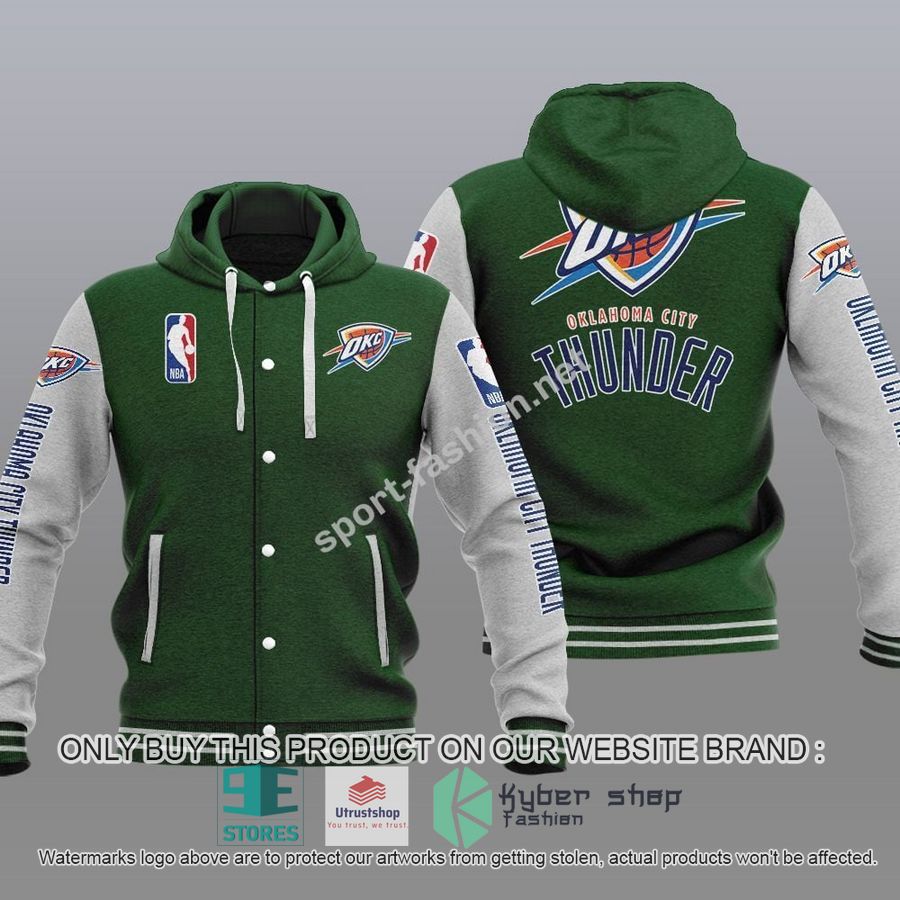 NEW Oklahoma City Thunder Varsity Hoodie Jacket 5 oklahoma city thunder nba baseball hoodie jacket 5 56520