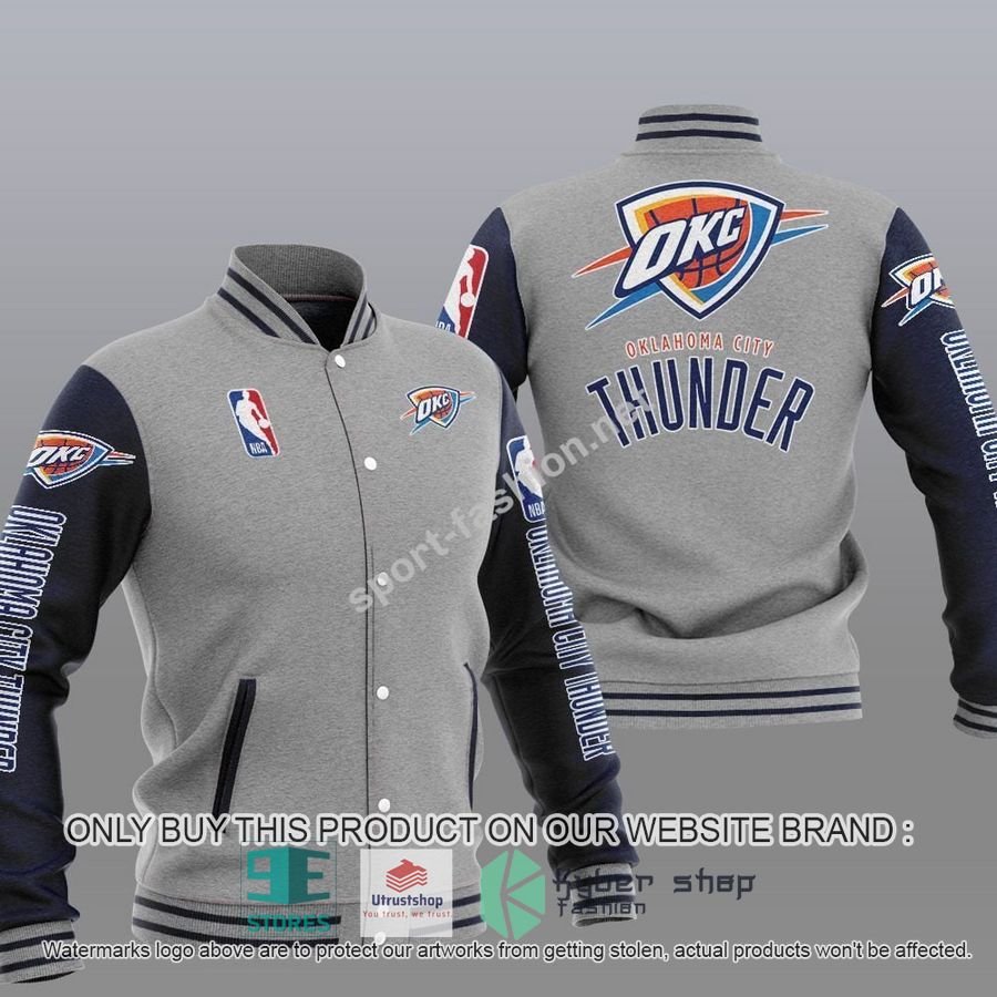 oklahoma city thunder nba baseball jacket 2 26671