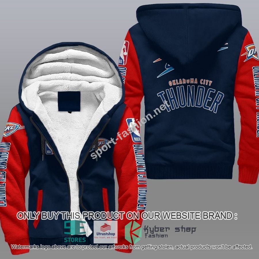 NEW Oklahoma City Thunder 3D Fleece Hoodie 4 oklahoma city thunder nba fleece hoodie 4 53866