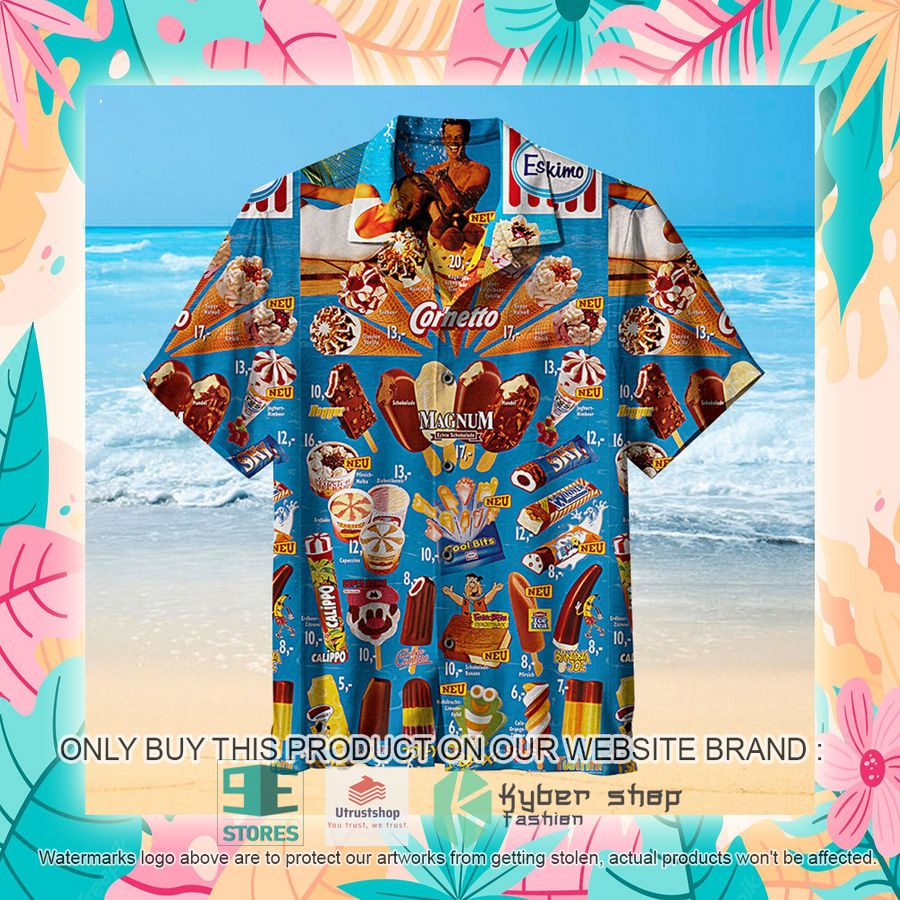 NEW Old ice creams blue Hawaii Shirt 4 old ice creams blue hawaiian shirt 4 79666