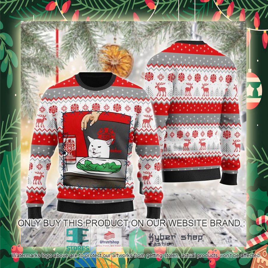 old milwaukee beer cat meme ugly christmas sweater 2 60026