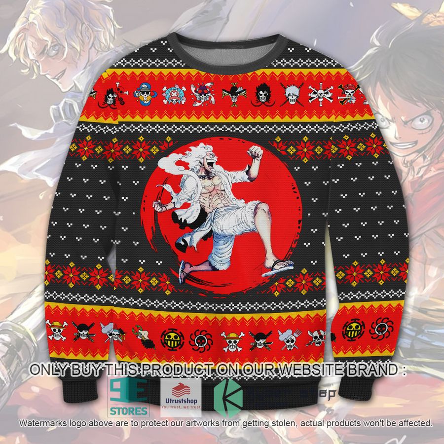NEW One Piece Luffy Gear 5 Ugly Sweater 1 one piece luffy gear 5 ugly christmas sweater 1 98914