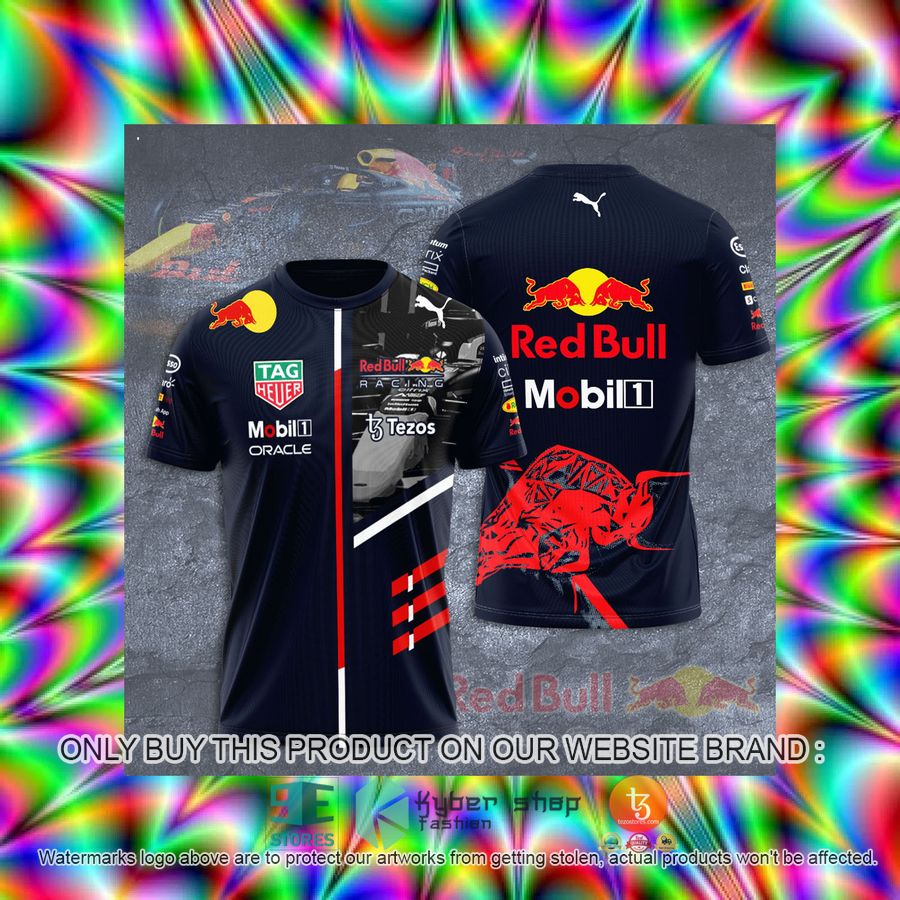 HOT Oracle Red Bull Racing Tezos Mobil 1 Navy 3D T-Shirt 3 oracle red bull racing tezos mobil 1 navy 3d t shirt 3 27733
