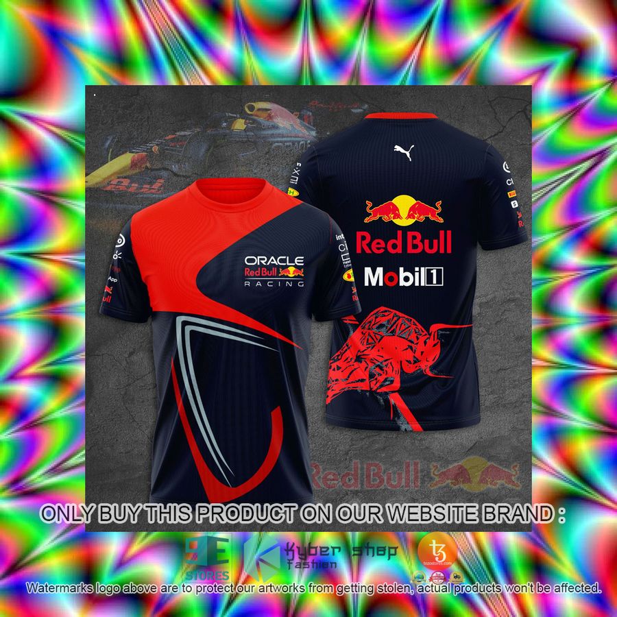 HOT Oracle Red Bull Racing Tezos Mobil 1 Red 3D T-Shirt 3 oracle red bull racing tezos mobil 1 red 3d t shirt 3 2158