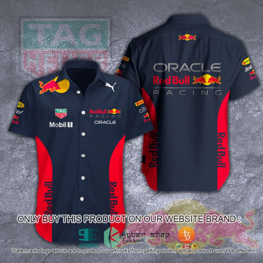 oracle red bull racing tezos mobil 1 red navy hawaiian shirt 1 28103