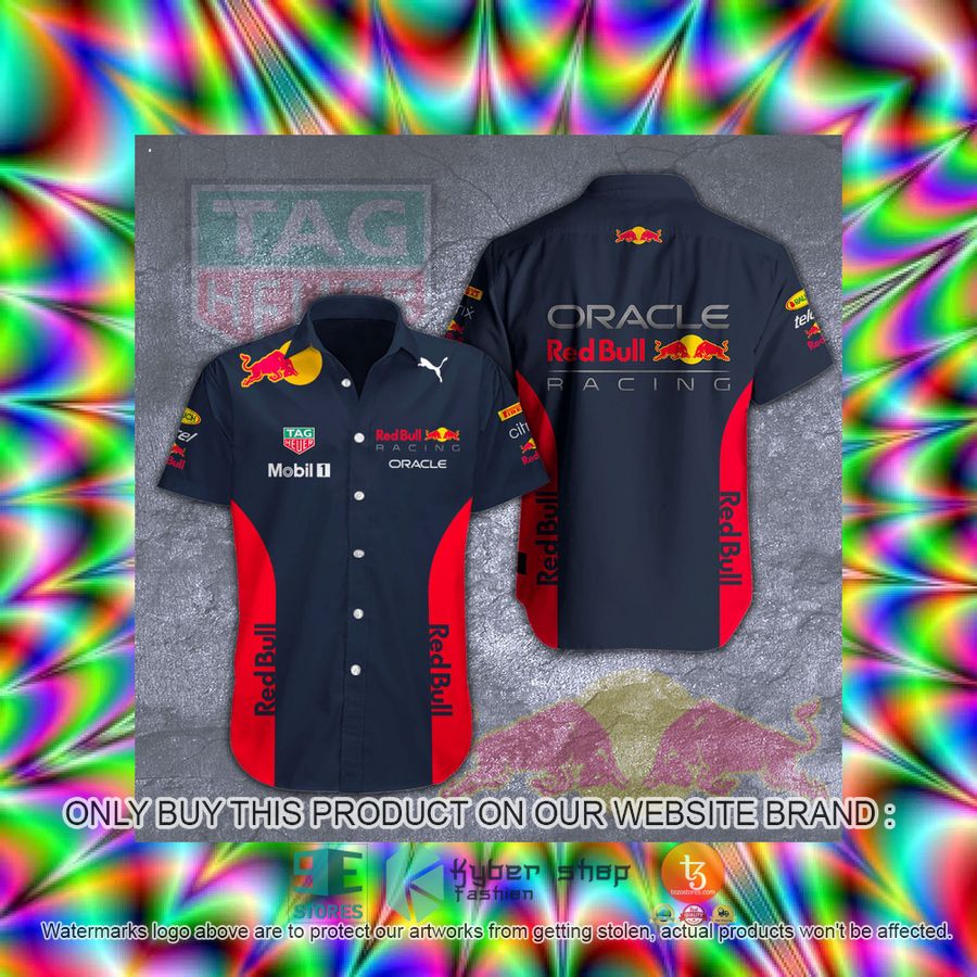 HOT Oracle Red Bull Racing Tezos Mobil 1 Red Navy Hawaiian Shirt 3 oracle red bull racing tezos mobil 1 red navy hawaiian shirt 3 16699