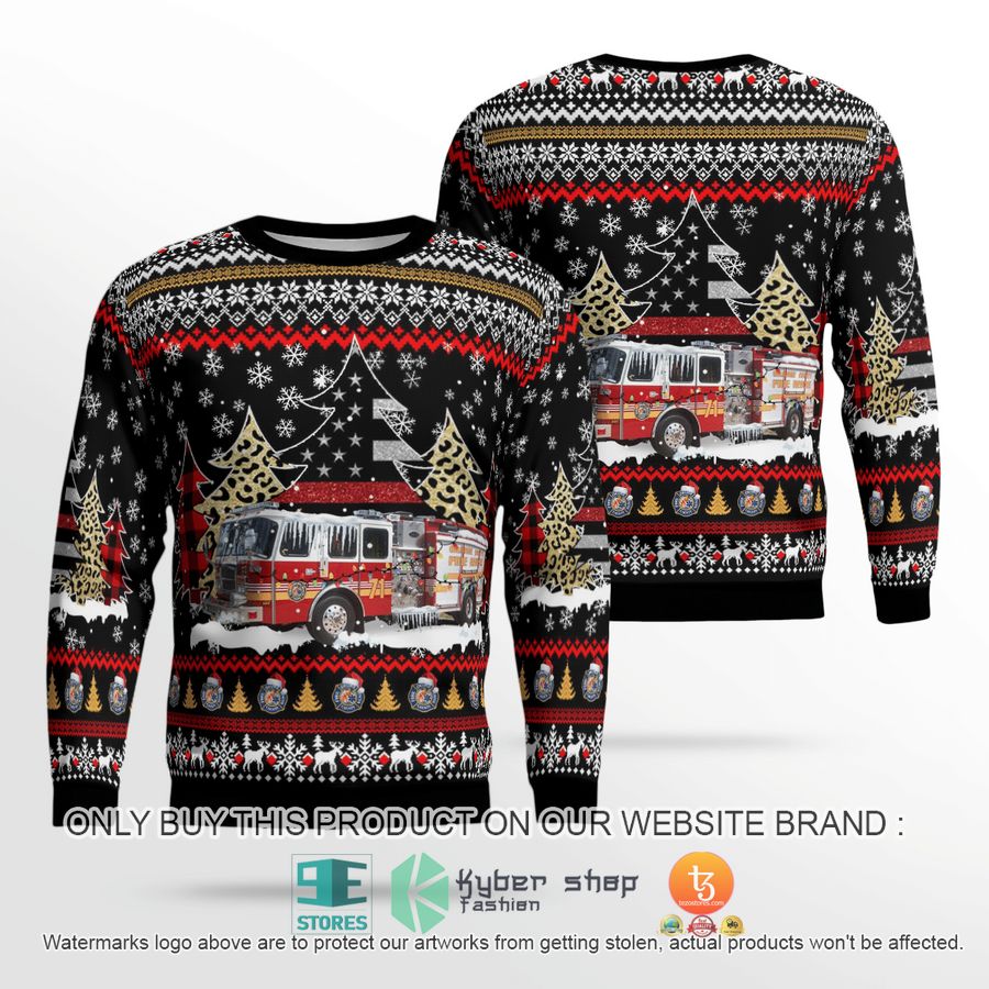 orange county fire rescue department florida christmas sweater 2 27328