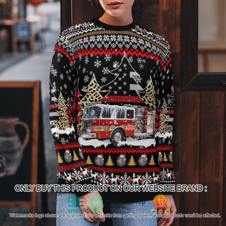 HOT Orange County Fire Rescue Department, Florida Ugly Christmas Sweater 6 orange county fire rescue department florida christmas sweater 6 13578