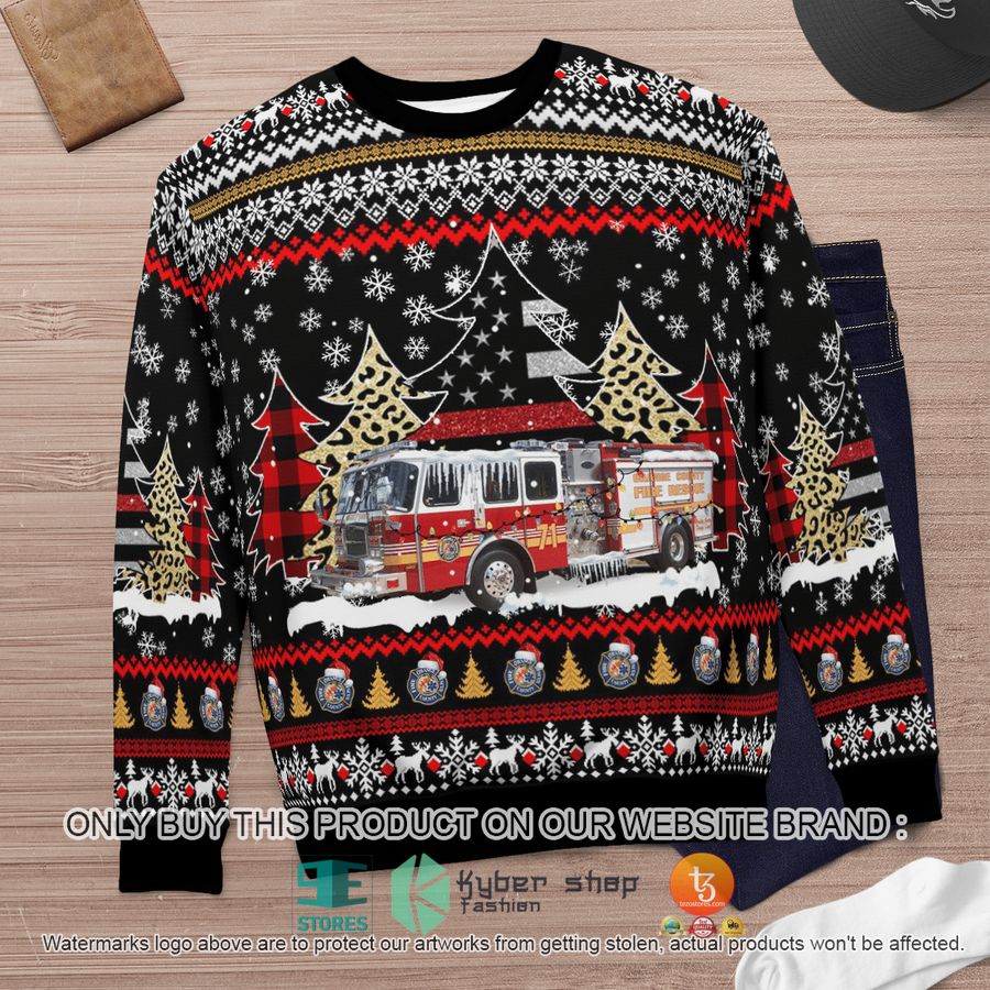 HOT Orange County Fire Rescue Department, Florida Ugly Christmas Sweater 7 orange county fire rescue department florida christmas sweater 7 50992