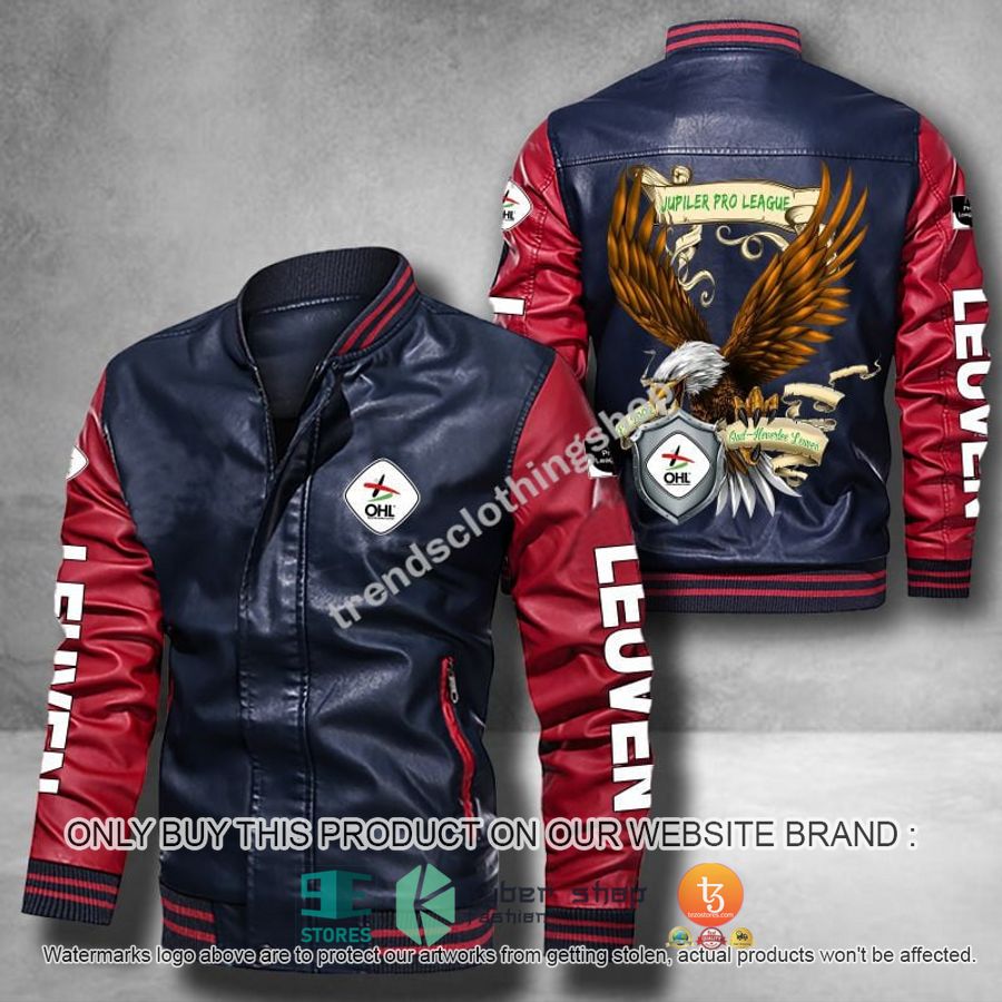 HOT Oud-Heverlee Leuven Eagle League Bomber Leather Jacket 4 oud heverlee leuven eagle league leather bomber jacket 4 89611