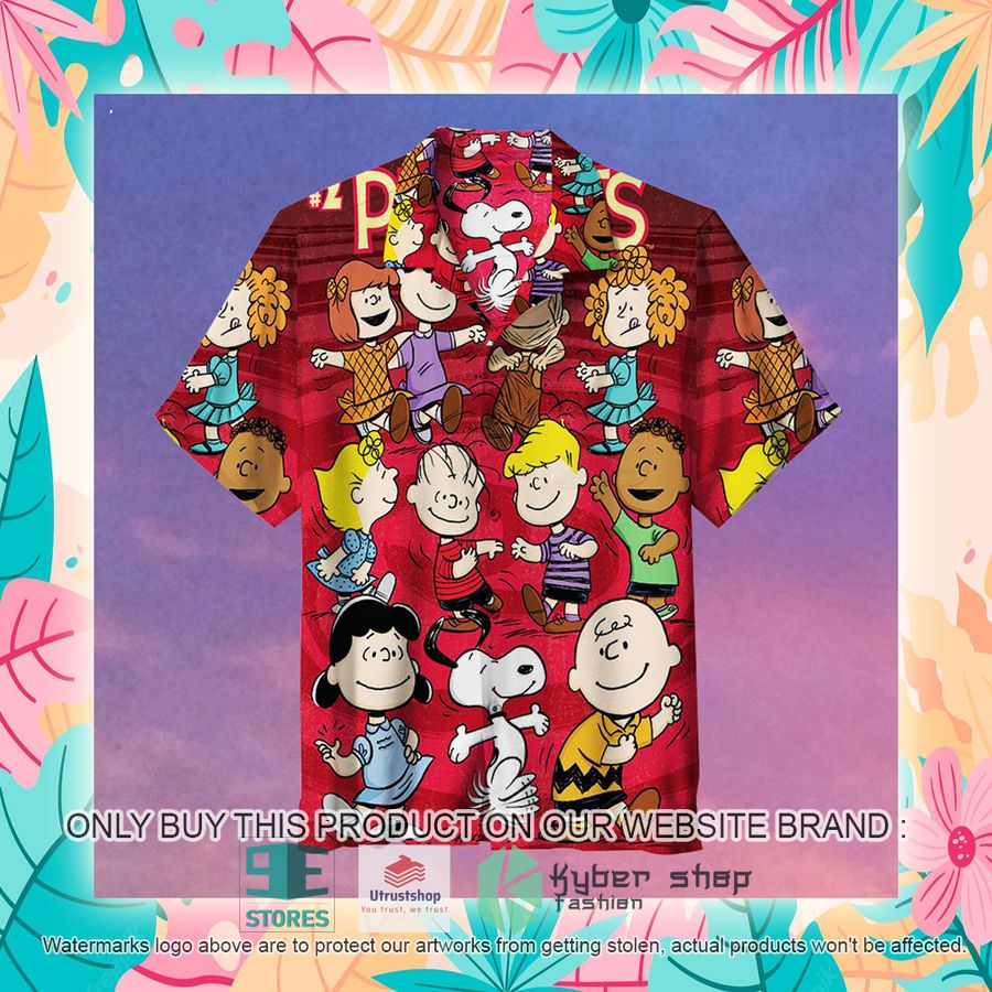 NEW Peanuts Characters Red Hawaii Shirt 4 peanuts characters red hawaiian shirt 4 15079