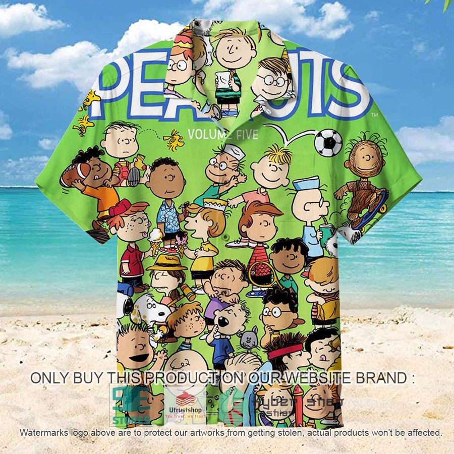 peanuts volume five green hawaiian shirt 1 92535