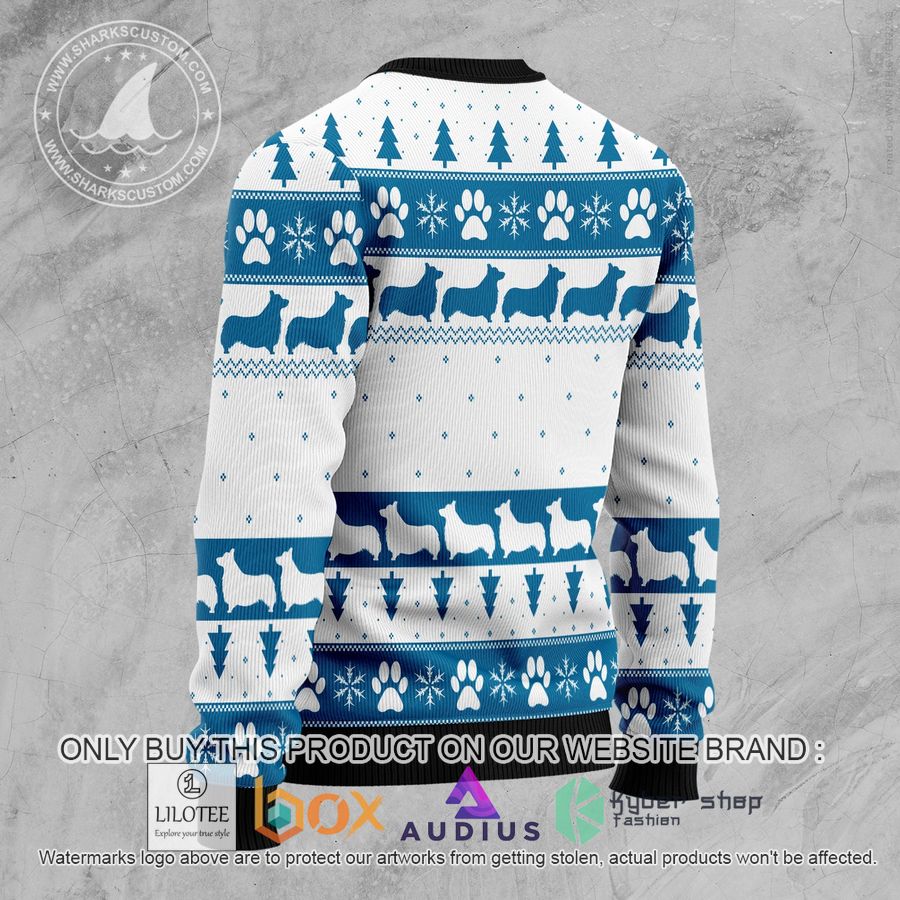 pembroke welsh corgi greeting ugly christmas sweater 2 9875