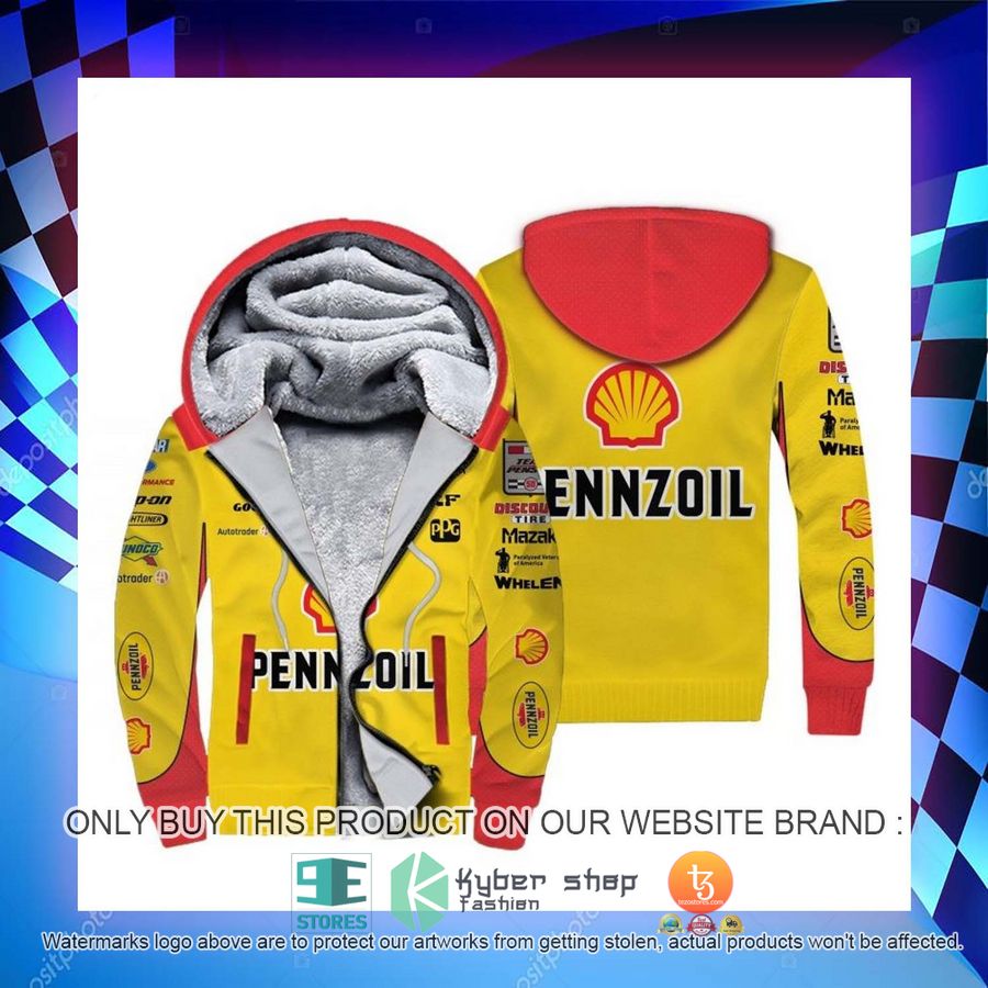 HOT Pennzoil Joey Logano Racing Fleece Zipper Hoodie 4 pennzoil joey logano racing fleece hoodie 4 81881