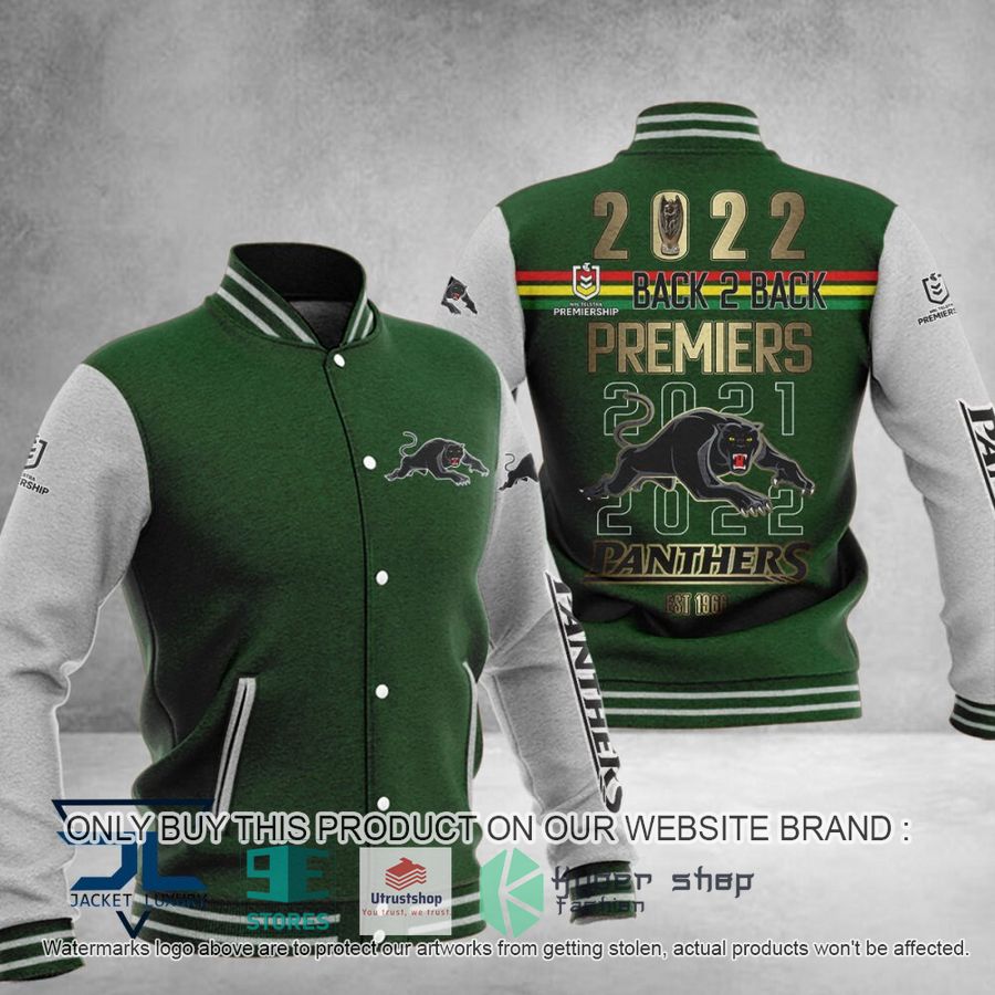 NEW Penrith Panthers 2022 Back To Back Premiers Baseball Jacket 6 penrith panthers 2022 back to back premiers baseball jacket 6 82409