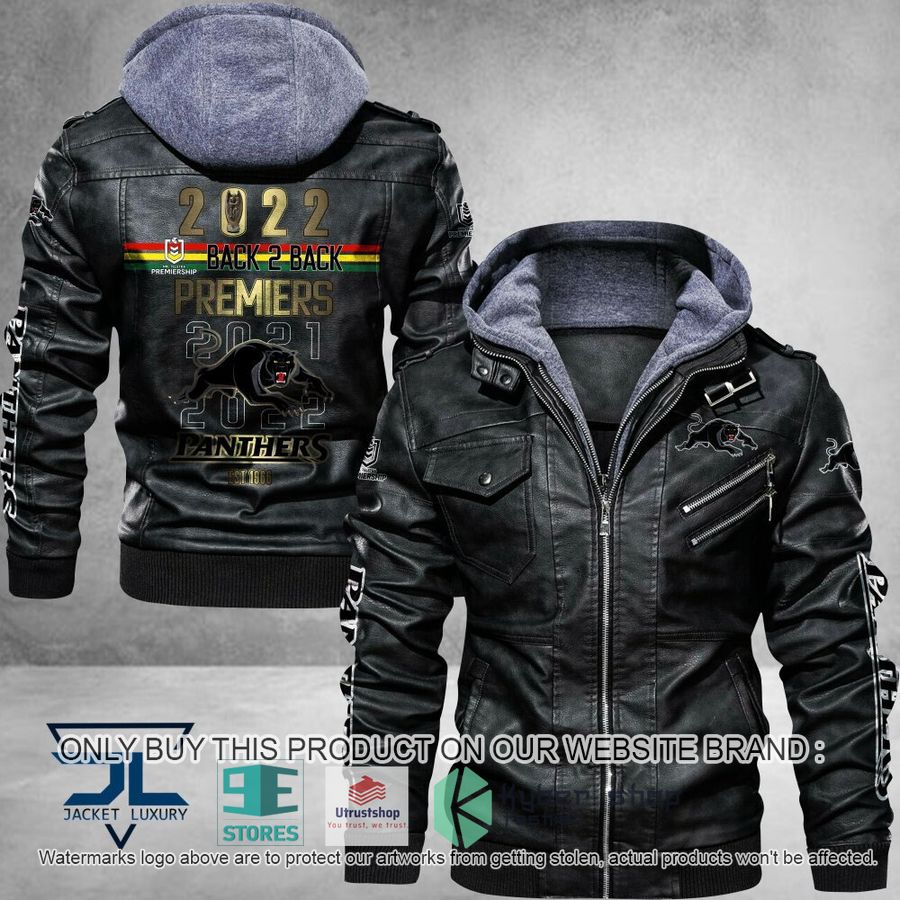 penrith panthers 2022 back to back premiers leather jacket 1 16557