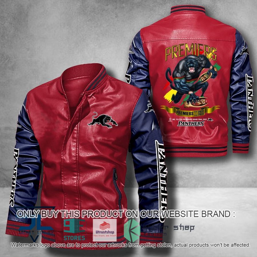 NEW Penrith Panthers mascot NRL Telstra Premiers Grand Final 2022 Leather Bomber Jacket 3 penrith panthers mascot nrl telstra premiers grand final 2022 leather bomber jacket 3 11265