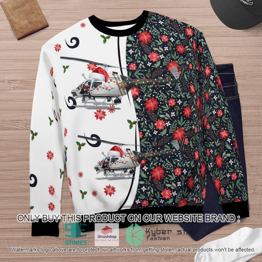 NEW Pensacola Florida Escambia County Sheriff Office Bell OH-58C Kiowa Christmas Sweater 6 pensacola florida escambia county sheriff office bell oh 58c kiowa christmas sweater 6 25070