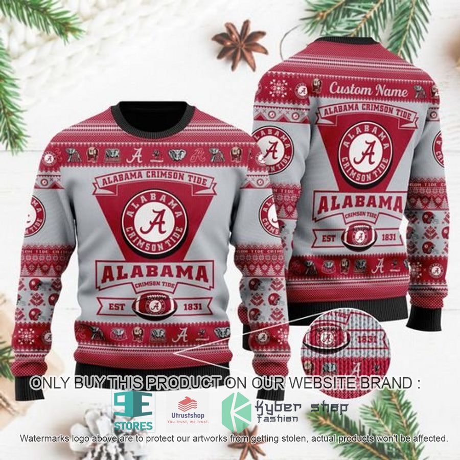 personalized alabama crimson tide football ugly chrisrtmas sweater 1 19923